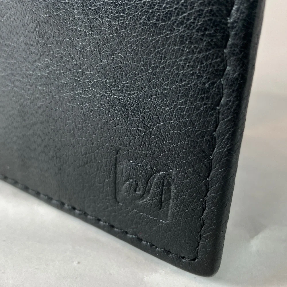Stone Mountain Black Leather Wallet Card Holder